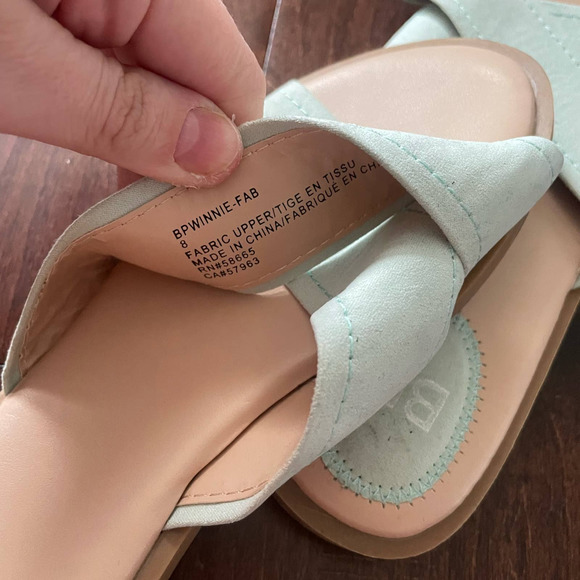 new BP winnie slide cross strap sandals in mint size 8 - Picture 3 of 4